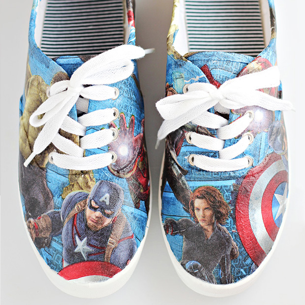 DIY Avengers Superhero Shoes