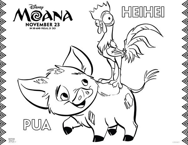 Free Printables: Disney Moana Coloring Pages - Comic Con Family