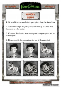 Free Printables Frankenweenie Memory Card Game