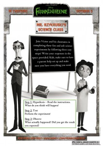 Free Printables Frankenweenie Science Experiments