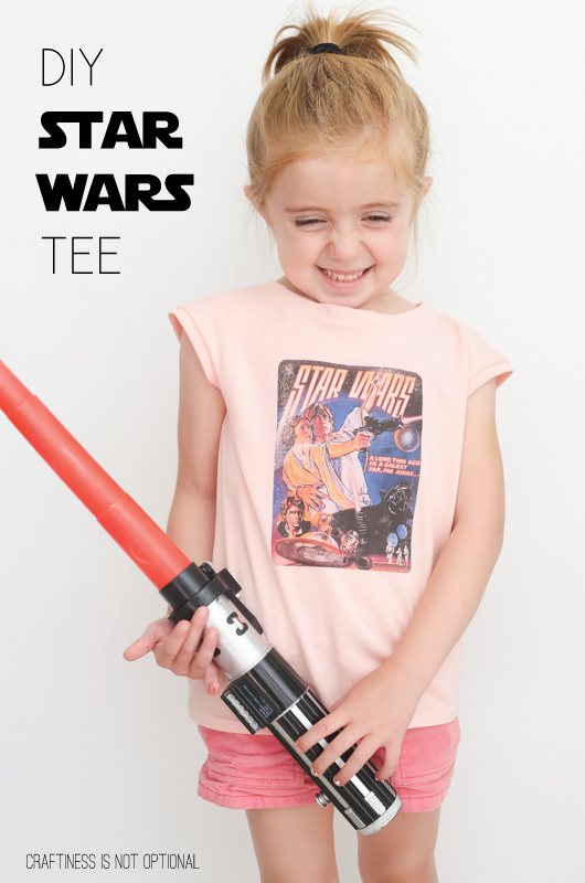 DIY Vintage Star Wars Tee by Craftiness is not Optional