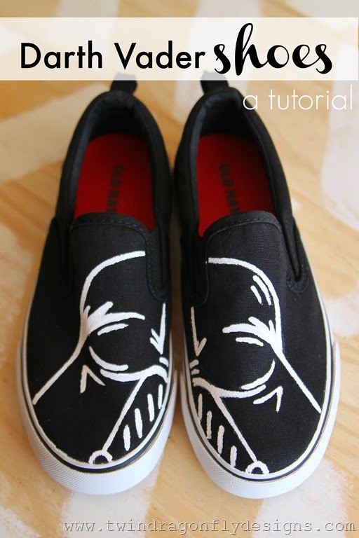 Darth Vader Shoes Tutorial by Twin Dragonflies Designs