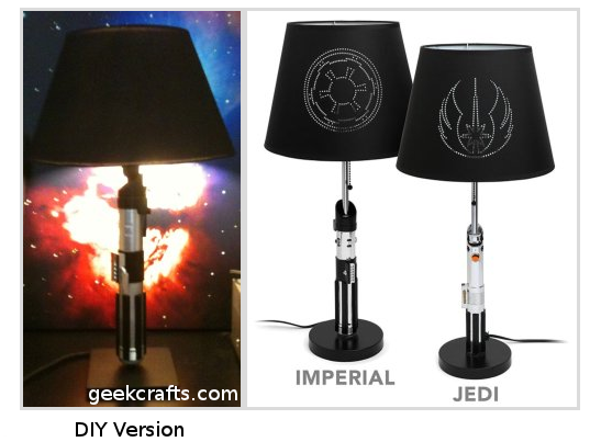 DIY Star Wars Light Saber Lamp by Geek Crafts