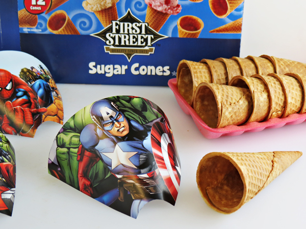 Superhero Ice Cream Cones Wrapper Pattern