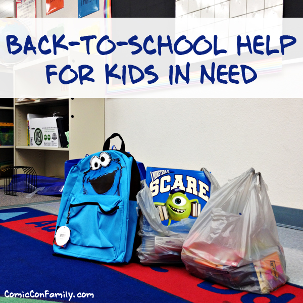 BacktoSchool Help for Kids in Need Comic Con Family