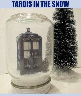 diy tardis in the snow