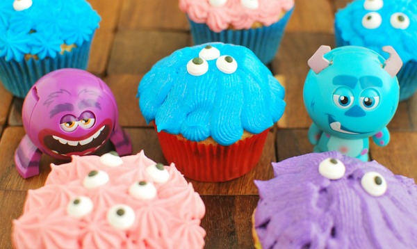 monster university funfetti monster cupcakes