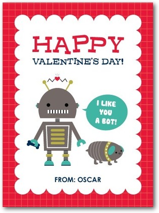 "I Like You A Bot" Valentine Cards