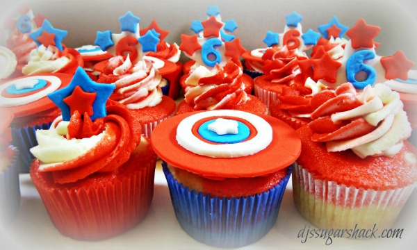 captain america cupcakes 