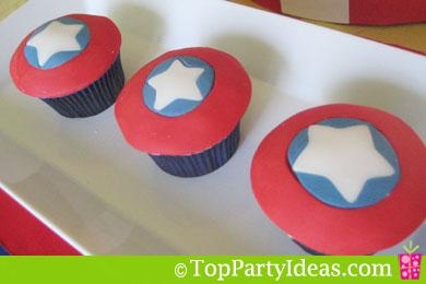 captain america cupcakes