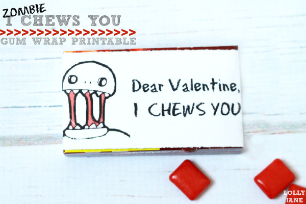 I chews you zombie valentine