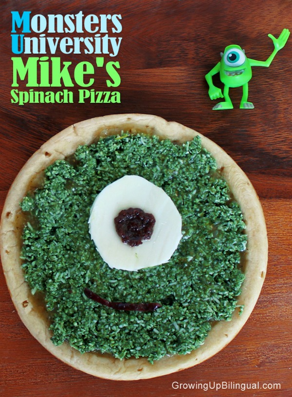 monster university mikes spinach pizza