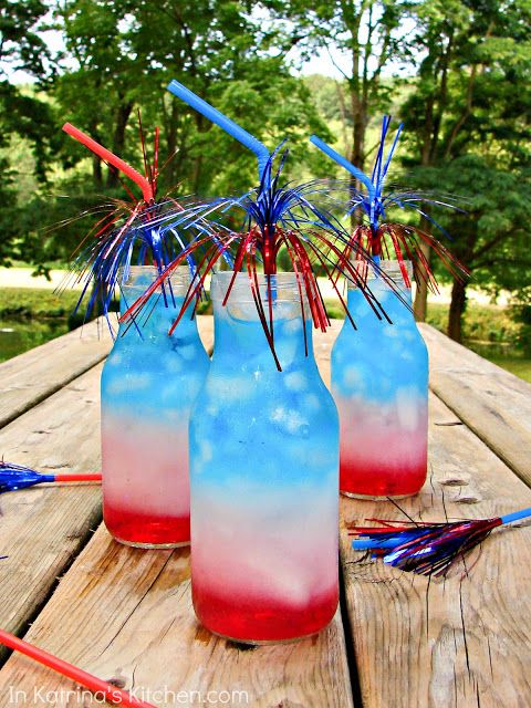 patriotic layered drink