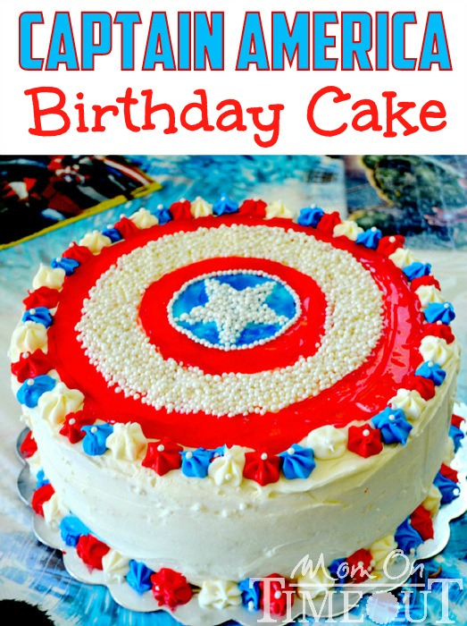 captain america birthday cake