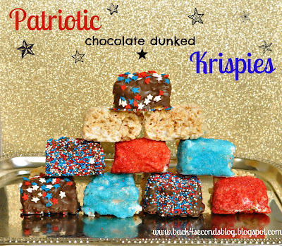 patriotic chocolate dunked krispies 