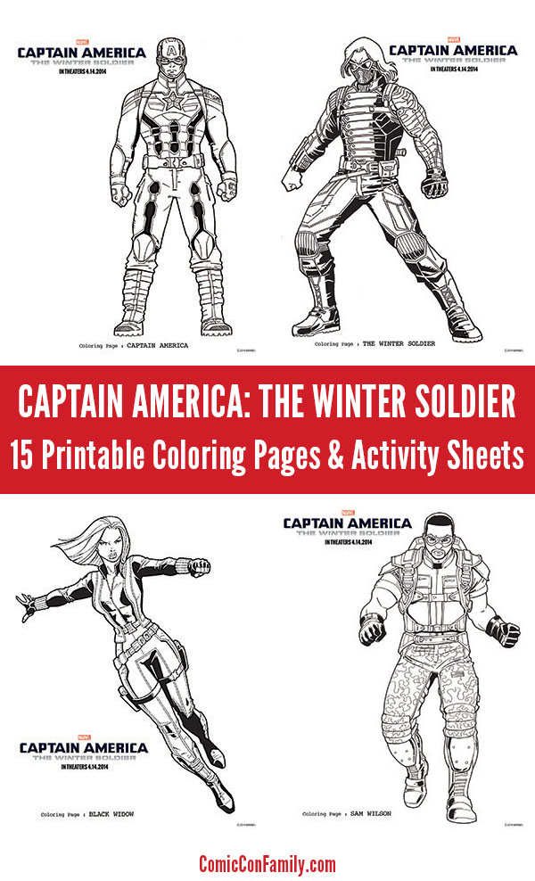 FREE PRINTABLE: Captain America Coloring Pages & Activity Sheets