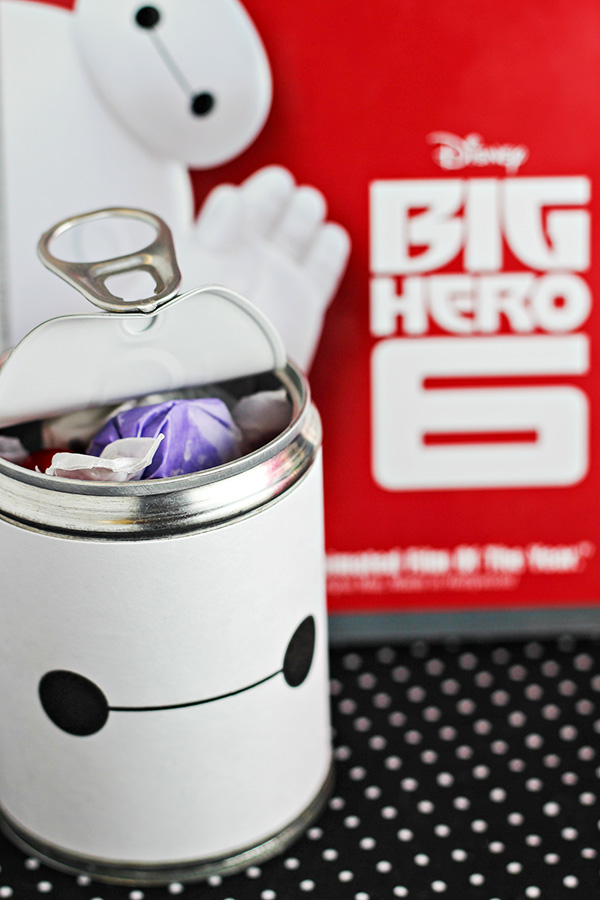 Big Hero 6 - Baymax Treat-Filled Can Party Favors (with free printable