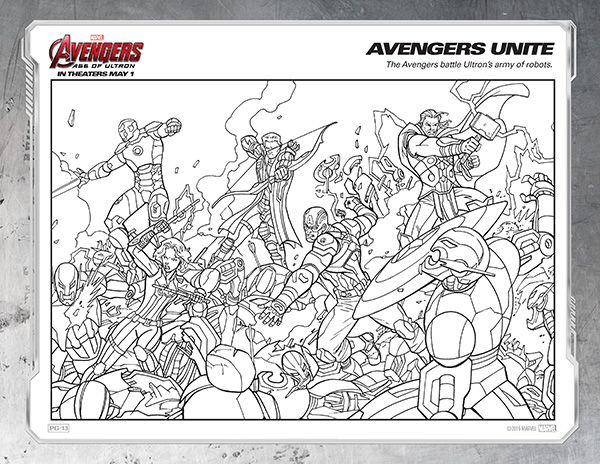 Free Kids Printables: Marvel\u002639;s The Avengers: Age of Ultron Coloring Pages  Comic Con Family