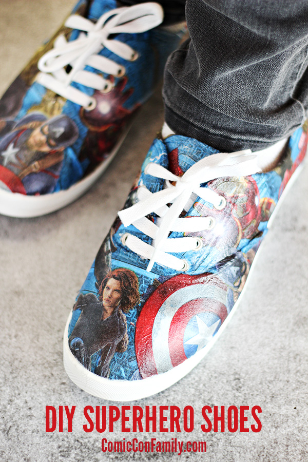 Do-It-Yourself Superhero Shoes with Mod Podge