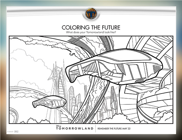 Free Printable Tomorrowland Coloring Pages 1 - Coloring The Future 