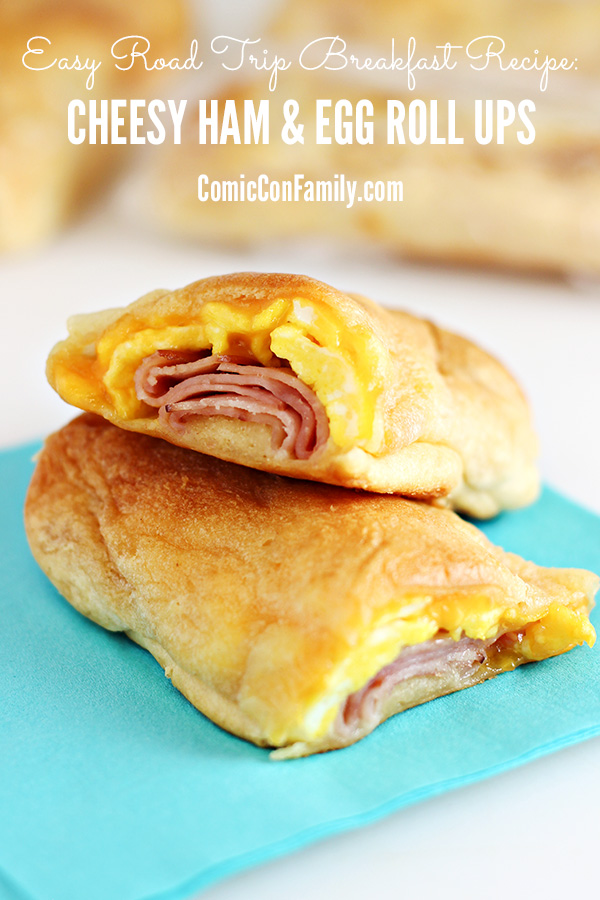 Easy Road Trip Breakfast Idea Cheesy Ham Egg Roll Ups