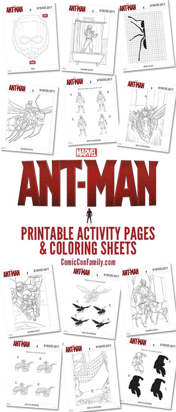 Free Printables Marvel S Ant Man Coloring Pages And Activities