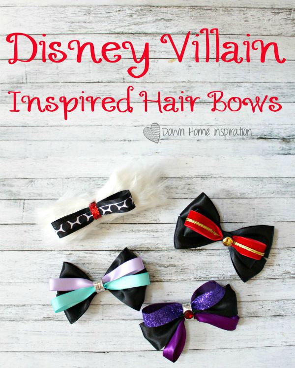 Disney Villain Hair Bows by Down Home Inspiration