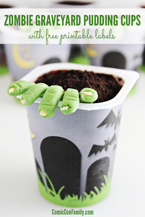 Zombie Graveyard Pudding Cups with Free Printable Label