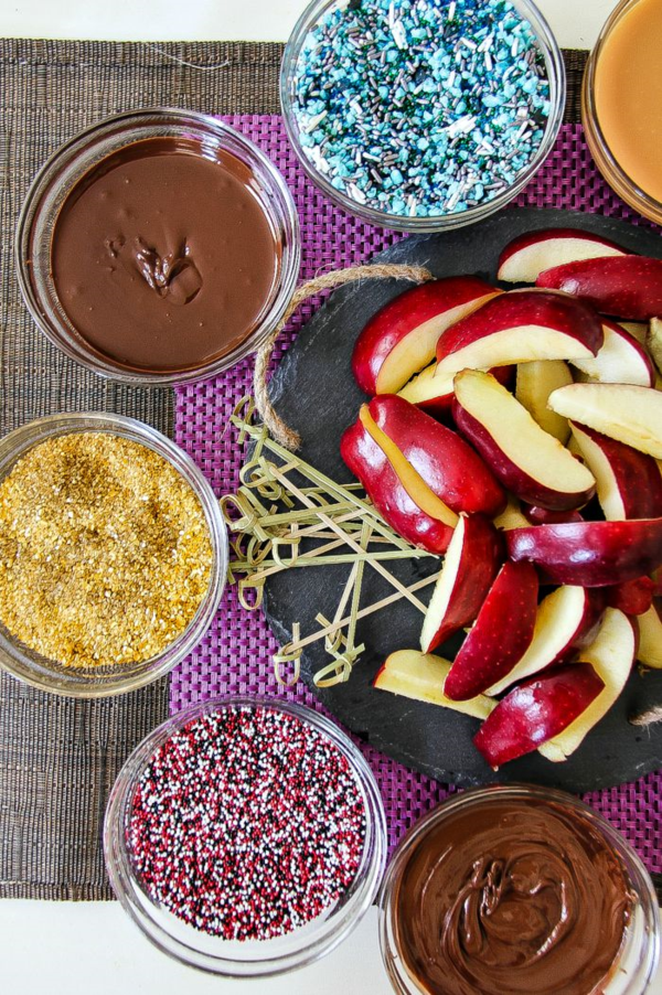 DIY Apple Dipping Station by Create Celebrate Explore