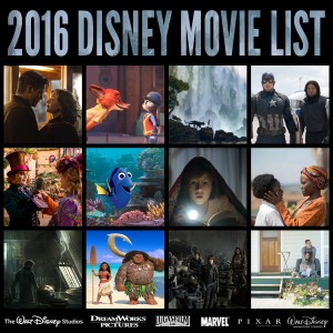 2016 Disney Movie List