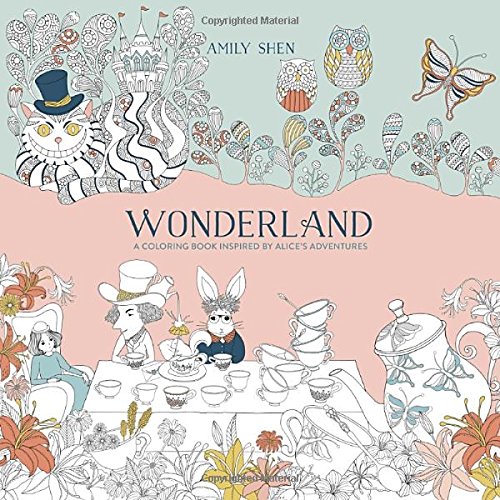 alice in wonderland coloring book for adults