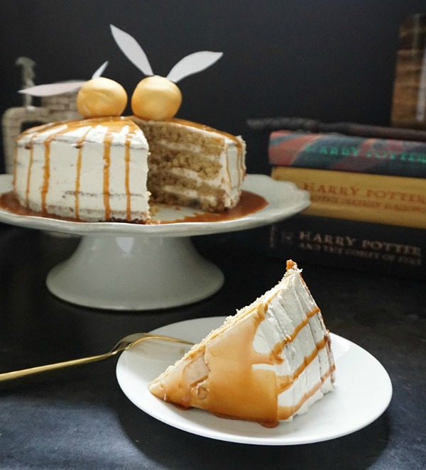 Harry Potter-inspired butterbeer cake