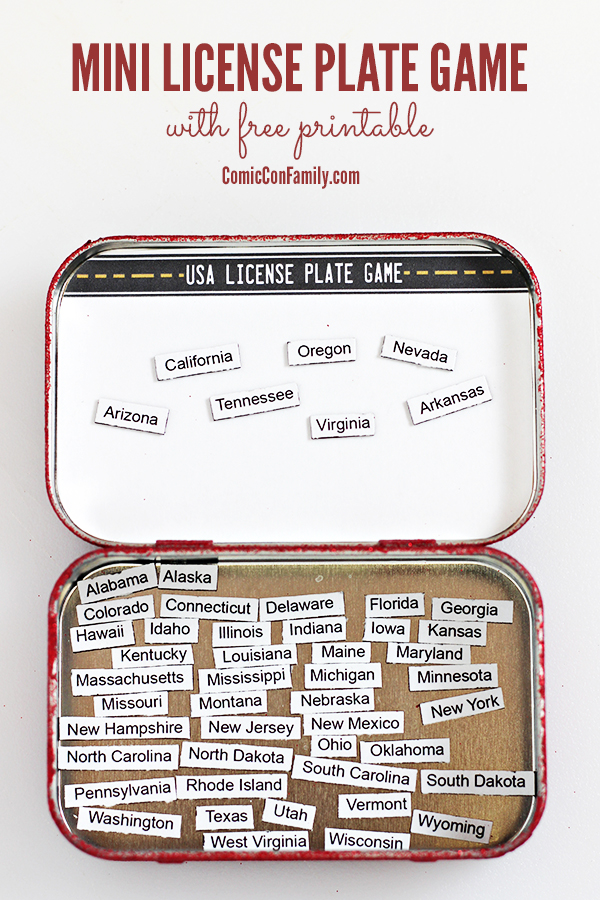 Road Trip Game - DIY Mini License Plate Game with Free Printable