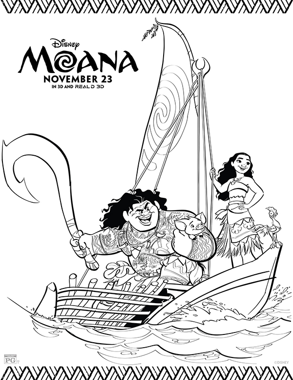 Free Printables: Disney Moana Coloring Pages - Comic Con ...