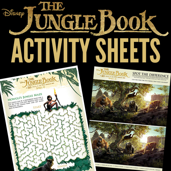 free printables disney s the jungle book activity sheets comic con family