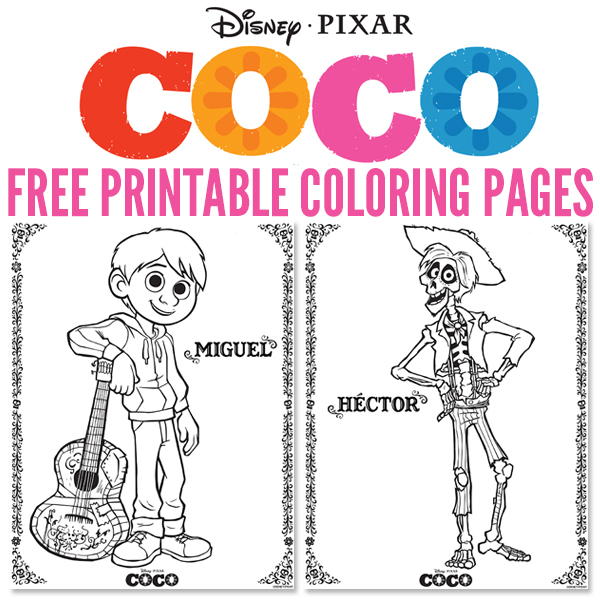 Free Printables Disney Pixar Coco Coloring Pages Comic Con Family