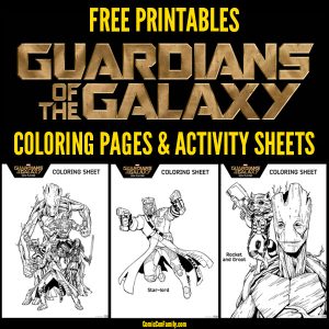 Free Printable: Guardians of the Galaxy Coloring Pages and Activity Sheets