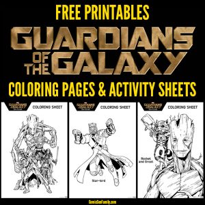 Free Printable: Guardians of the Galaxy Coloring Pages and Activity Sheets