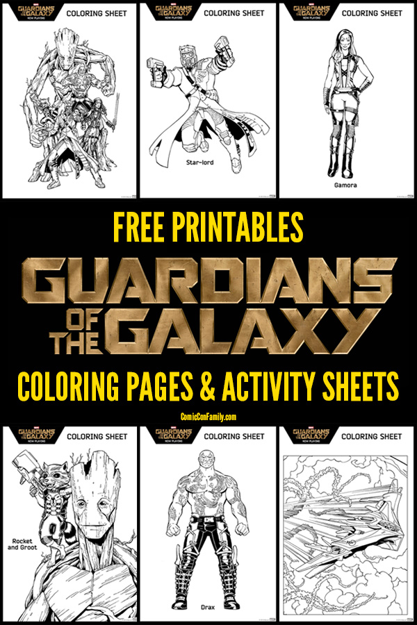 Free Printable Marvel Guardians Of The Galaxy Coloring Pages
