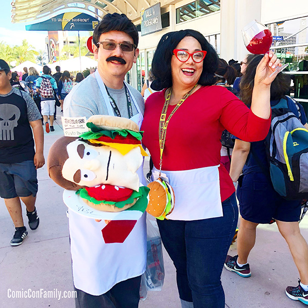 Bob and Linda Belcher Cosplay from Bob's Burgers at San Diego Comic-Con 2018