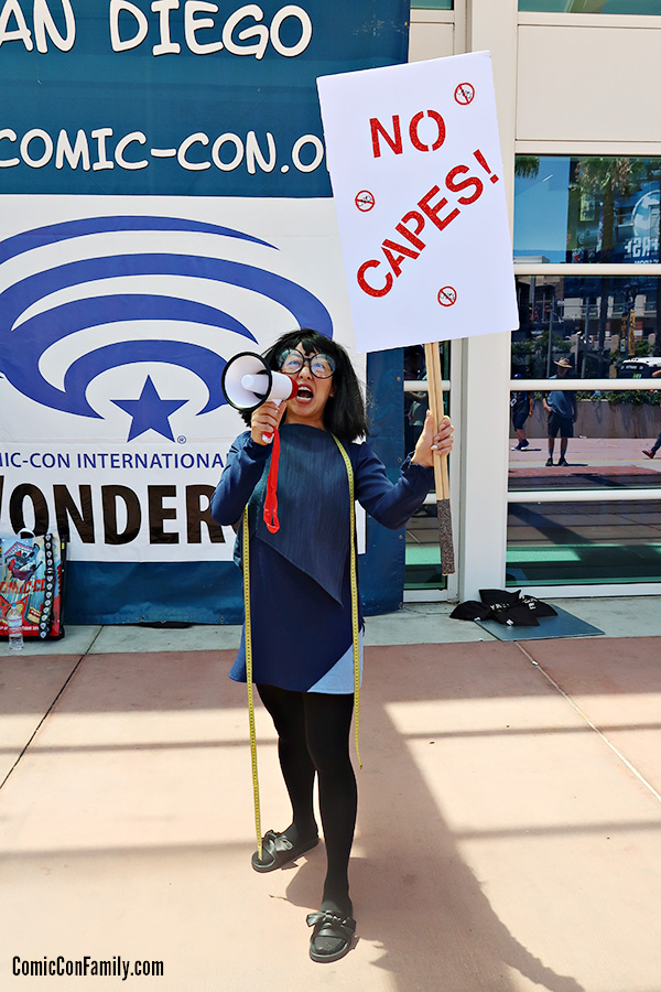 Incredibles Edna E Mode Cosplay at San Diego Comic-Con 2018
