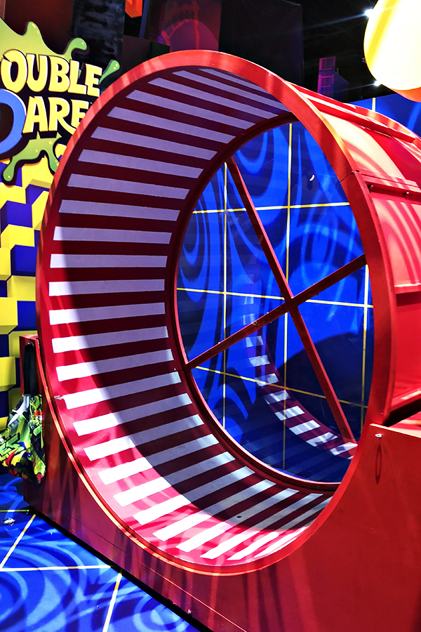 Nickelodeon Booth at San Diego Comic-Con 2018 - Double Dare Human Hamster Wheel