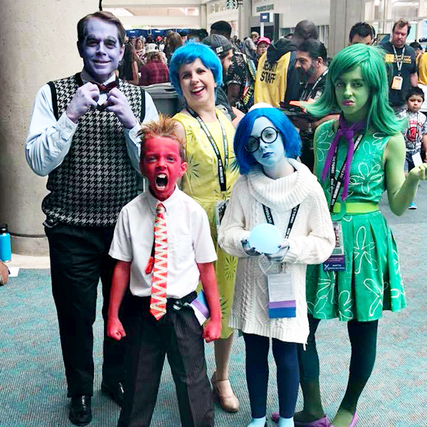 Pixar Inside Out Family Cosplay at San Diego Comic-Con 2018 - Erick